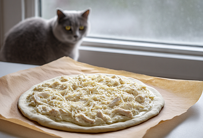 Пицца-жульен на тонком тесте — сытный ужин за 40 минут