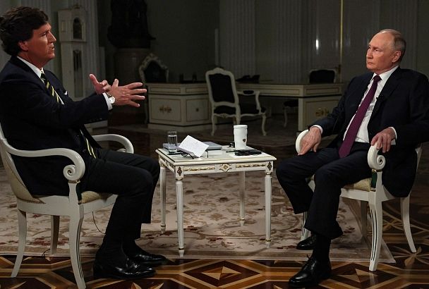 Опубликовано интервью Путина американскому журналисту Карлсону на русском языке