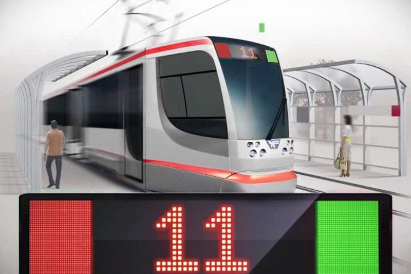 Цветовой код уже разработан для основных трамвайных маршрутов. 