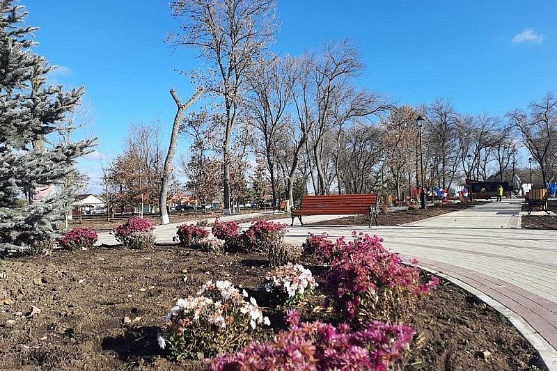 Благоустроенный по нацпроекту парк открыли в Крыловском районе 