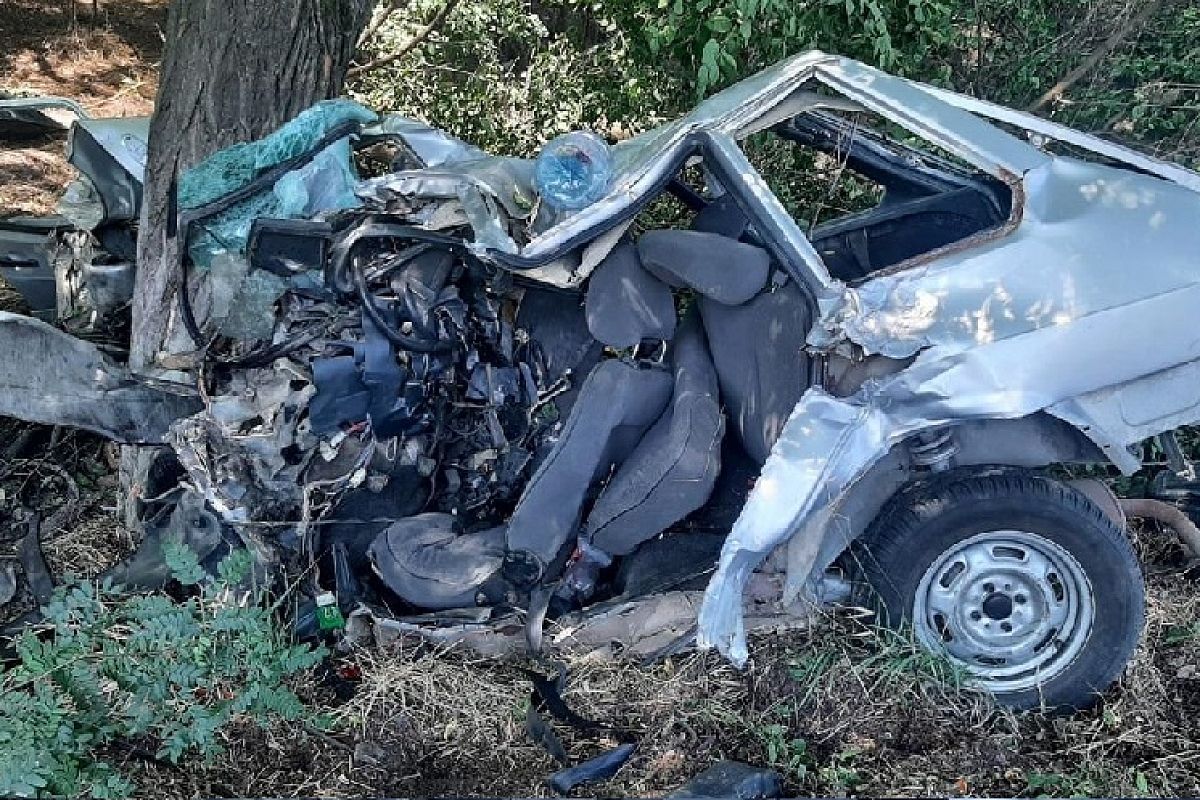 Водитель на ВАЗе врезался в дерево в Краснодарском крае. Три человека погибли