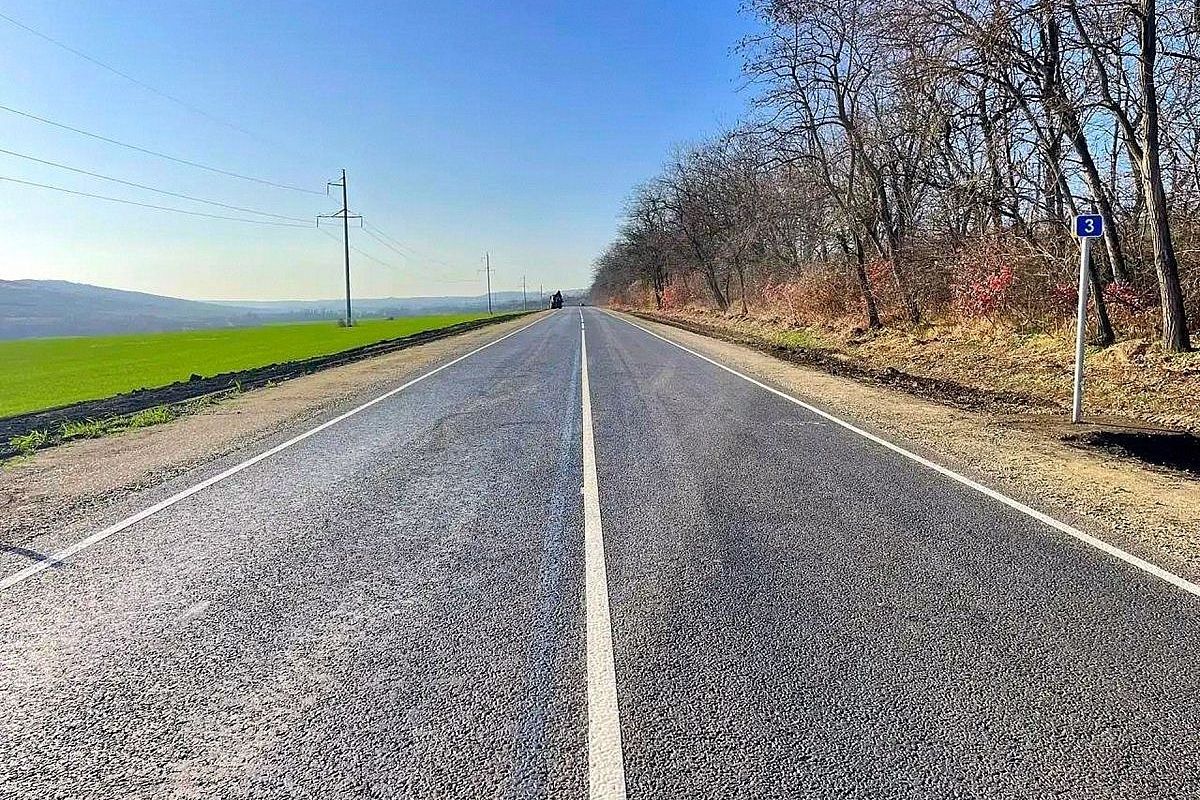 Участок дороги в Отрадненском районе отремонтировали по нацпроекту