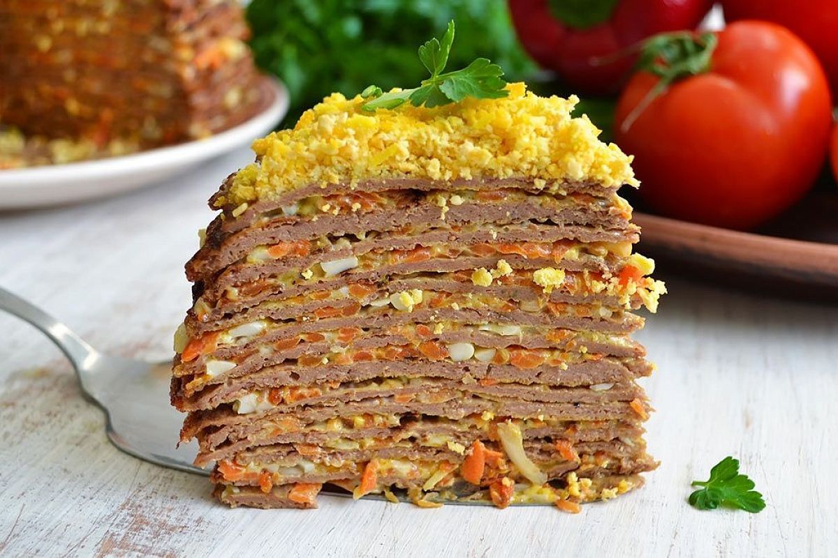 Нежнейший и сочный печеночный торт из куриной печени без майонеза. Самый легкий и вкусный рецепт с двумя начинками 