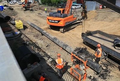 В Краснодаре замену коллектора на ул. Садовой завершат осенью