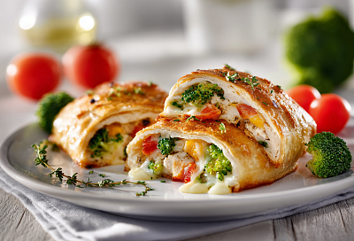 Куриные конвертики с овощами и сыром — сочные, полезные и почти без углеводов, ешь и худей