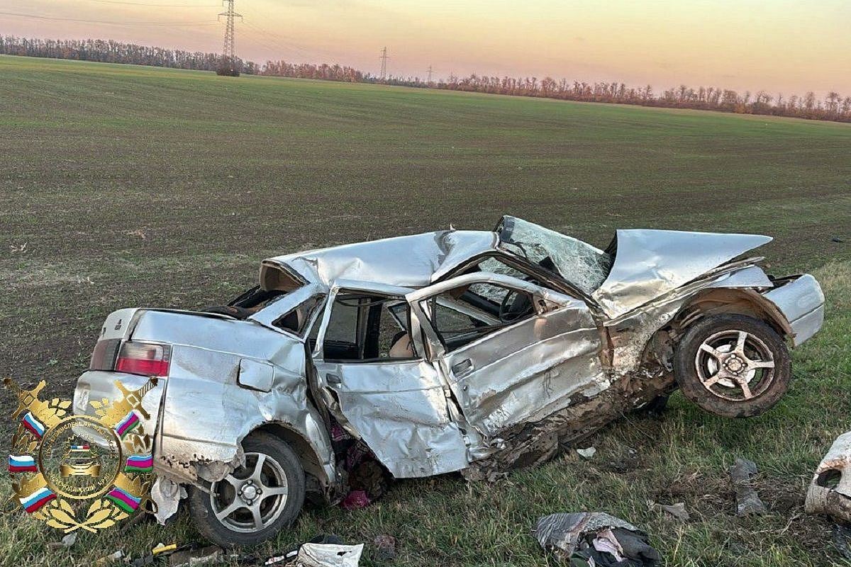 Водитель ВАЗа погиб в ДТП на встречной полосе под Краснодаром