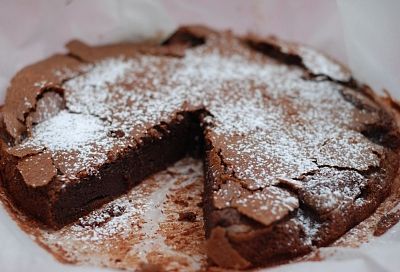 Смешиваю все в миске, выливаю в форму и ставлю в духовку. Через полчаса тающий во рту шоколадный пирог готов! Лучший рецепт приготовления!