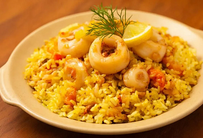 Плов с кальмарами: морской хит с восточным акцентом