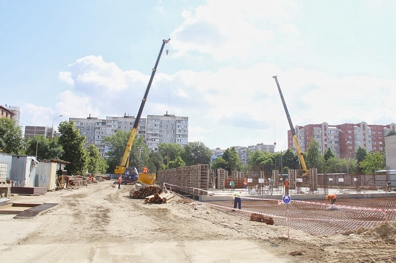 В школе № 87 Юбилейного микрорайона Краснодара готов фундамент нового корпуса начальных классов