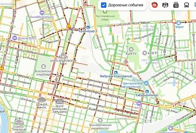 10-балльные пробки образовались в Краснодаре