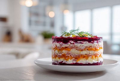 Селёдка под шубой с идеальными слоями: изменила один слой, и салат стал ещё вкуснее