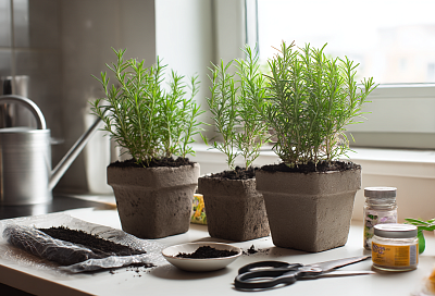 Розмарин в горшке без капризов: почва, полив, обрезка и черенки для компактного кустика