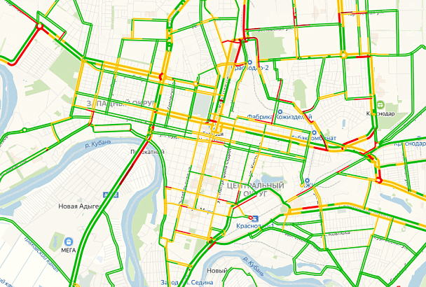 Карта транспорта краснодара