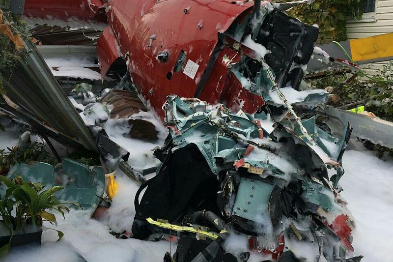 В Сочи вертолет рухнул на жилой дом, есть жертвы