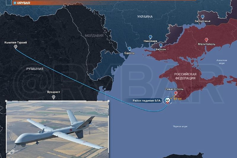 Беспилотник США  и истребители РФ: что произошло в воздушной зоне над Черным морем