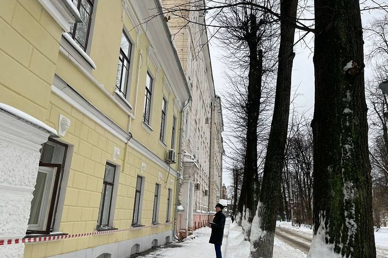 В российском городе с крыши административного здания на трехлетнюю девочку упала снежная глыба 