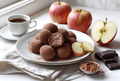 Яблочные трюфели из двух ингредиентов: шоколадные, нежные и без лишнего