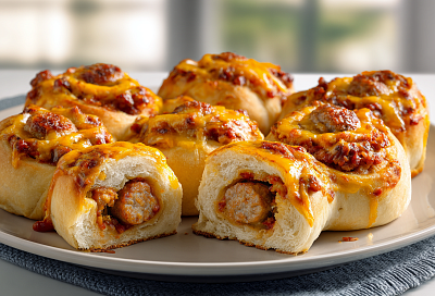 Сосиски в тесте как пицца: пышные, ароматные и очень вкусные к чаю или ужину