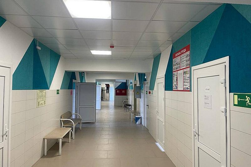 В Белореченском районе продолжается капремонт поликлиники
