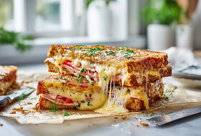 Горячие пицца-бутерброды в духовке: сочные, сырные и ароматные за 20 минут