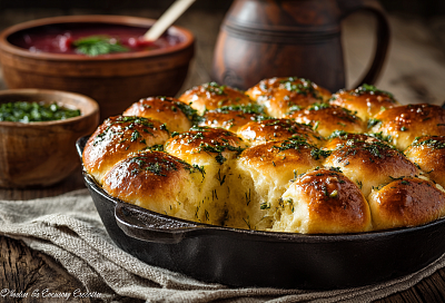 Чесночные пампушки к борщу: мягкие, ароматные — одна сковорода улетает за 3 минуты