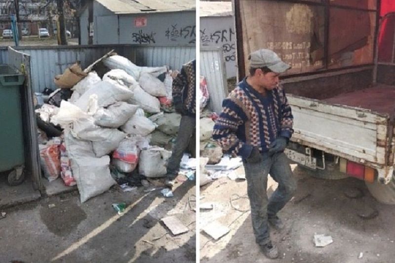 Владелец грузовика заплатит штраф за выброшенный мусор на улице Ставропольской в Краснодаре