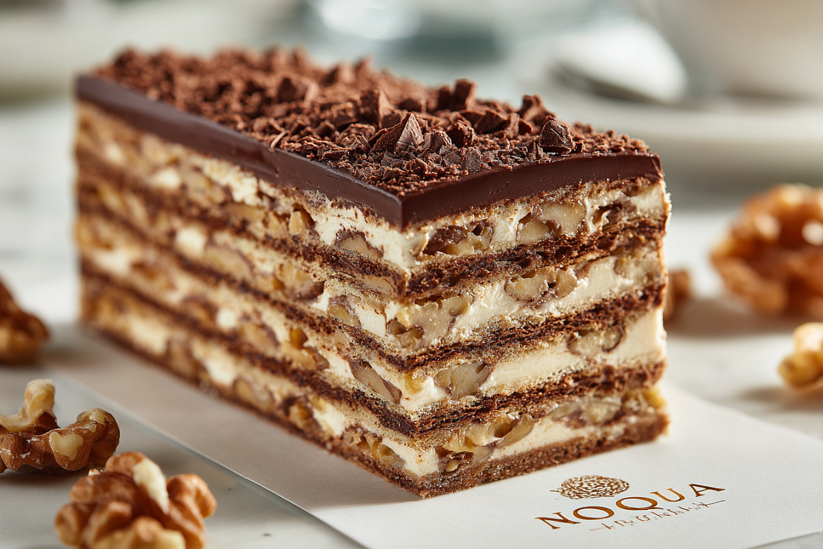Торт «Королевский» без муки — ореховое безе и нежнейший шоколадный крем