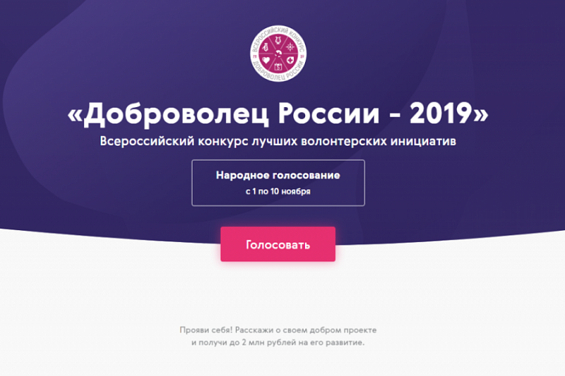 Четыре проекта Краснодарского края вышли в финал конкурса «Доброволец России – 2019»