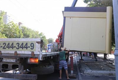 Еще 3 незаконных павильона демонтированы в Краснодаре