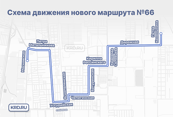 Новый автобусный маршрут запустят в Краснодаре с 1 сентября