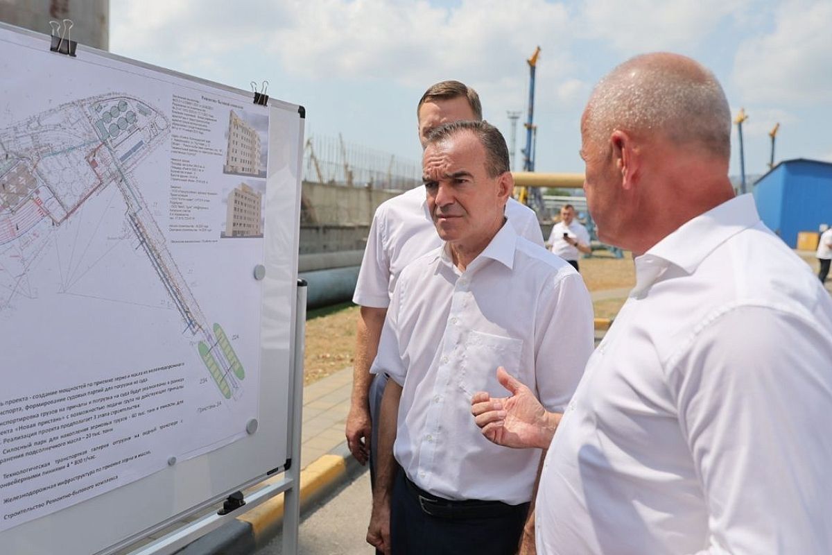 Губернатор Краснодарского края оценил работу по модернизации зернового терминала в порту Новороссийска