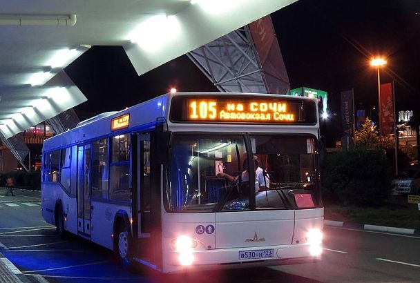 В Сочи запустят круглосуточные автобусы до аэропорта