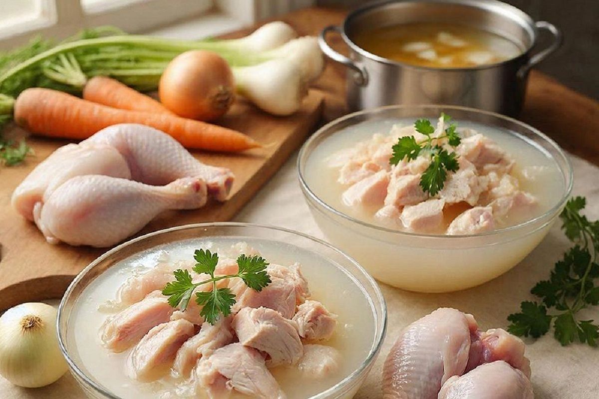 Двадцать лет готовлю холодец из курицы по бабушкиному рецепту, и он всегда вызывает восторги от гостей. А ведь главный секрет прост - не надо торопиться!