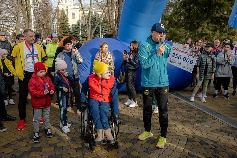 Новогодний благотворительный забег состоялся в Краснодаре 1 января