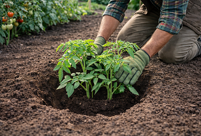 4 куста в одну яму — и никакой вершинки: дачники переходят на необычный способ посадки томатов