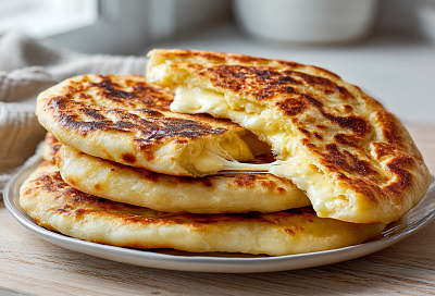 Хачапури на кефире: тонкие, сырные и готовятся без дрожжей за 15 минут