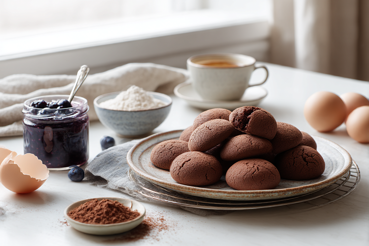 Шоколадное печенье из варенья без сахара: быстрый рецепт к чаю