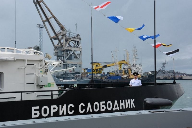 Новейший большой гидрографический катер «Борис Слободник» вошел в состав флота в Новороссийске