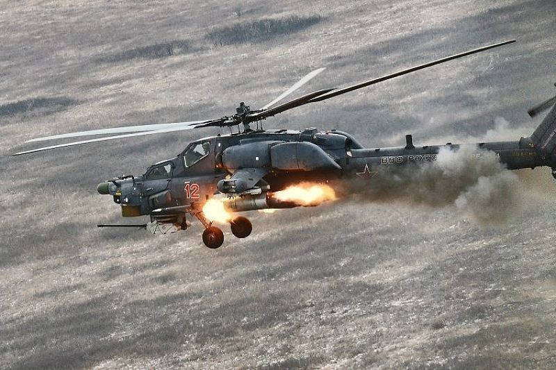 В Кореновске начались тренировки экипажей армейской авиации на модернизированных вертолетах Ми-28УБ