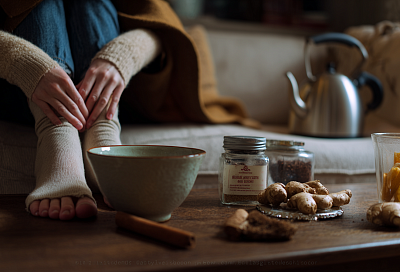 Ноги перестают мёрзнуть: тёплая ванночка из имбиря, корицы и гвоздики согревает изнутри