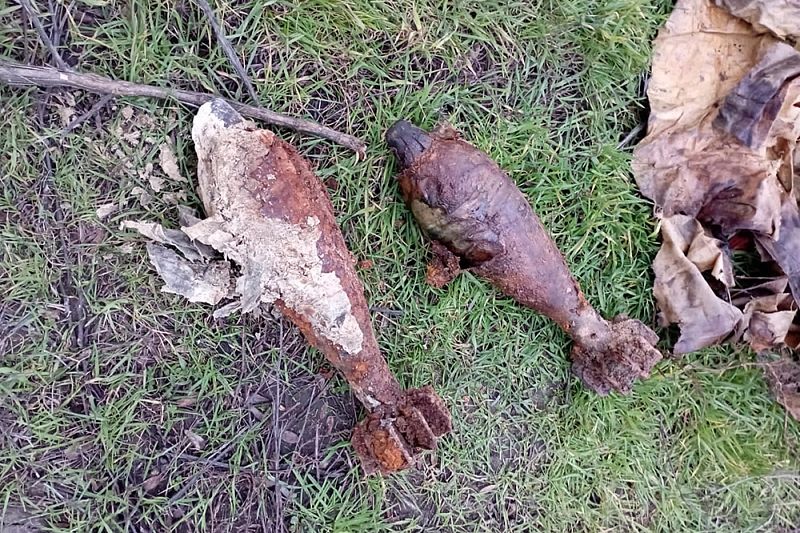 Краснодарец нашел в лесополосе две минометные мины времен Великой Отечественной