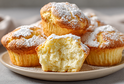 Воздушные творожные кексы без муки и масла: нежные, как суфле, и тают во рту