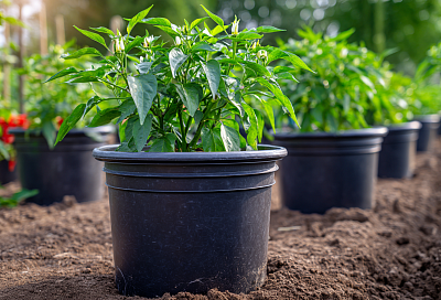 Ранний урожай перца: необычный способ выращивания в горшках