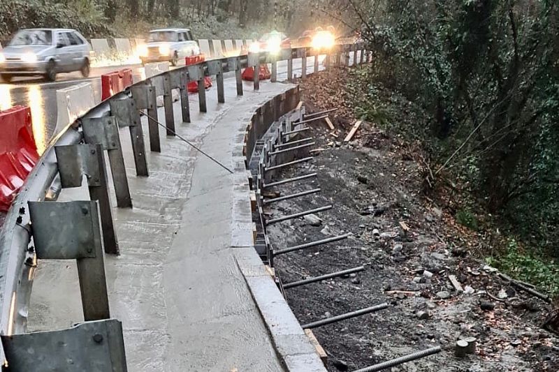 Завершены основные работы на двух пострадавших от оползней участках трассы Джубга – Сочи