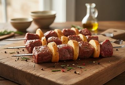Яблоки в шашлыке делают мясо нежнее и сочнее