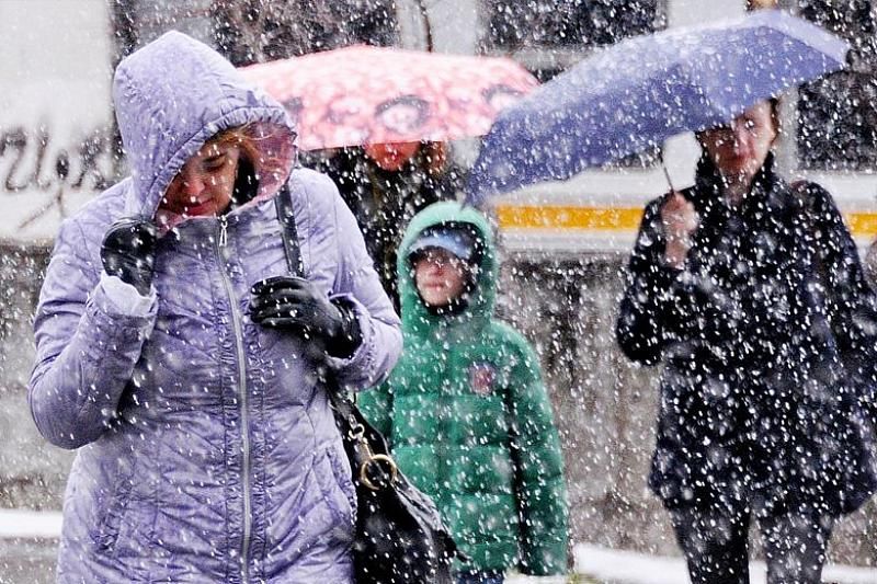 В Краснодарском крае 22 и 23 февраля ожидаются мокрый снег, ветер и гололед  