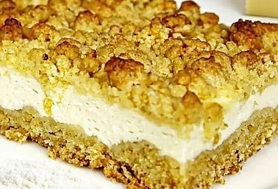 Королевская ватрушка: посыпал крошкой и запекаю - самый простой и любимый десерт к чаю