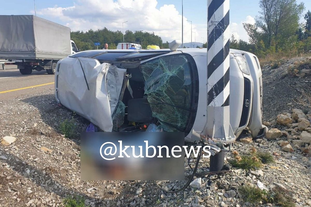 В Краснодарском крае микроавтобус врезался в столб. Водитель погиб