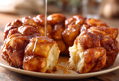 Пирог "Хлеб обезьянки" — сладкий, тягучий и очень вкусный