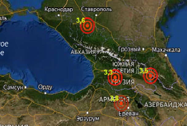 Землетрясение произошло неподалеку от Армавира